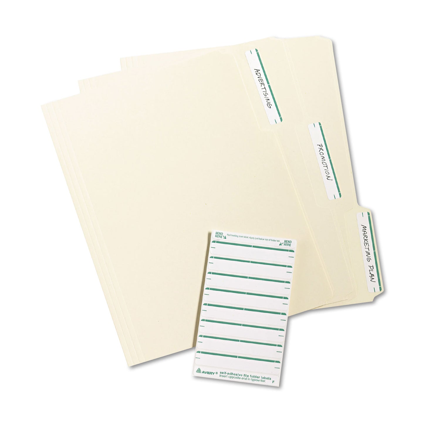 Avery Printable 4" x 6" - Permanent File Folder Labels, 0.69 x 3.44, White, 7/Sheet, 36 Sheets/Pack, (5203) (05203)