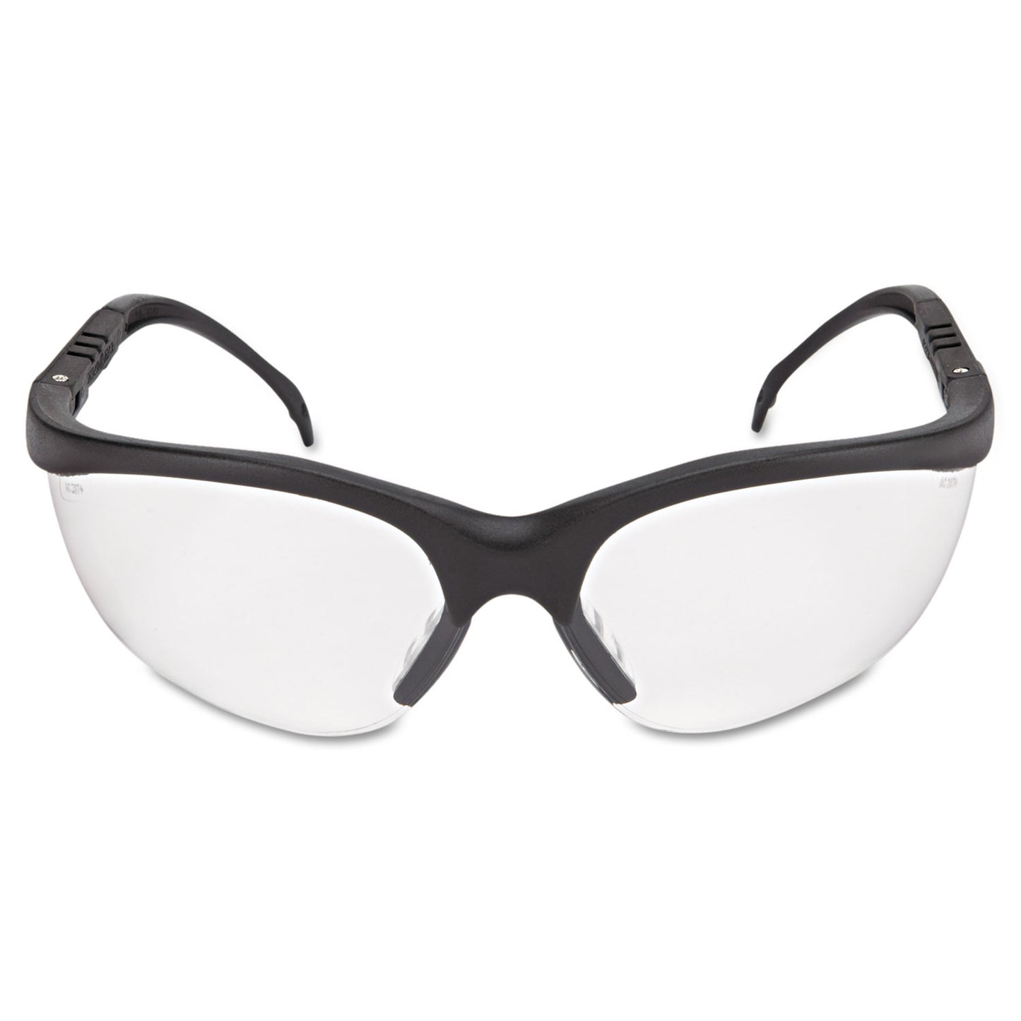 MCR Safety Klondike Safety Glasses, Matte Black Frame, Clear Lens (KD110AF)