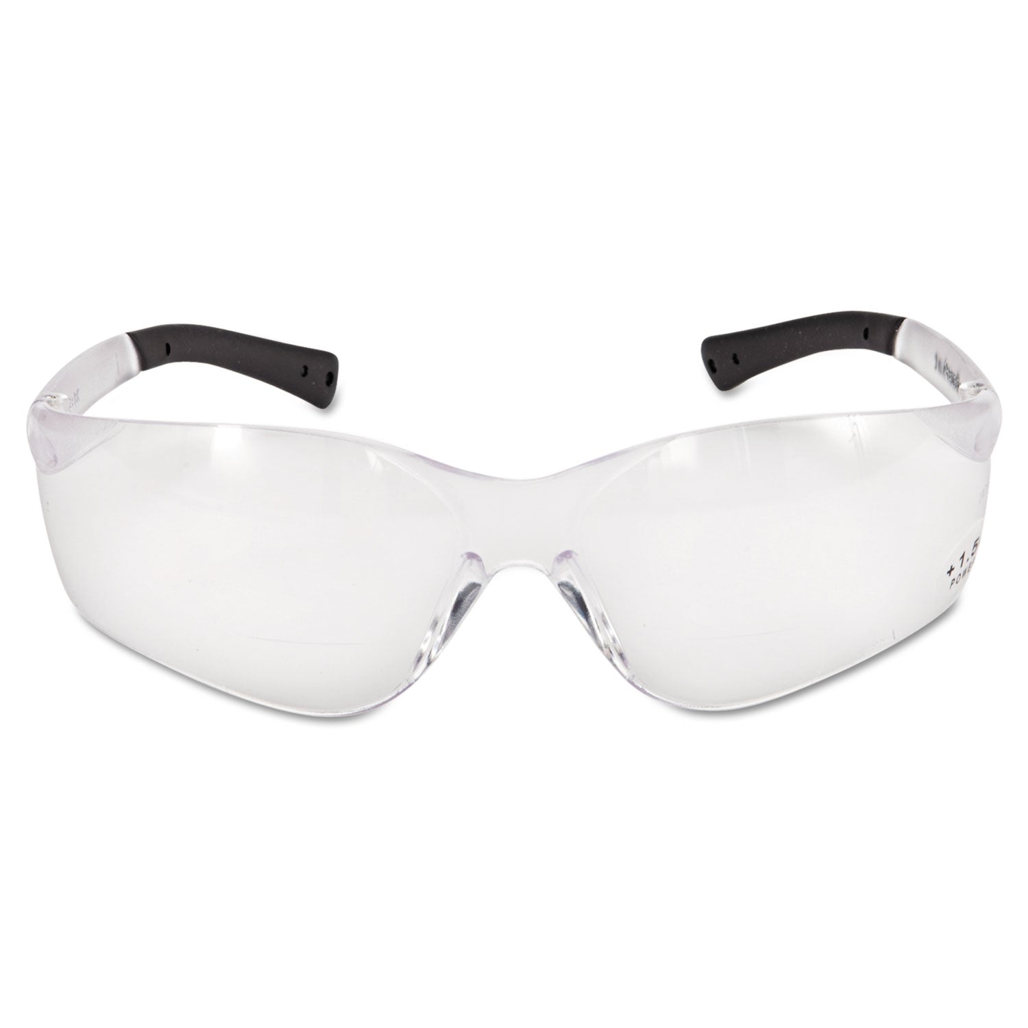 MCR Safety BearKat Magnifier Safety Glasses, Clear Frame, Clear Lens (BKH15)