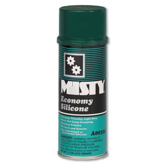 Misty Economy Silicone Spray Lubricant, 11 oz Aerosol Can, 12/Carton (1002077)