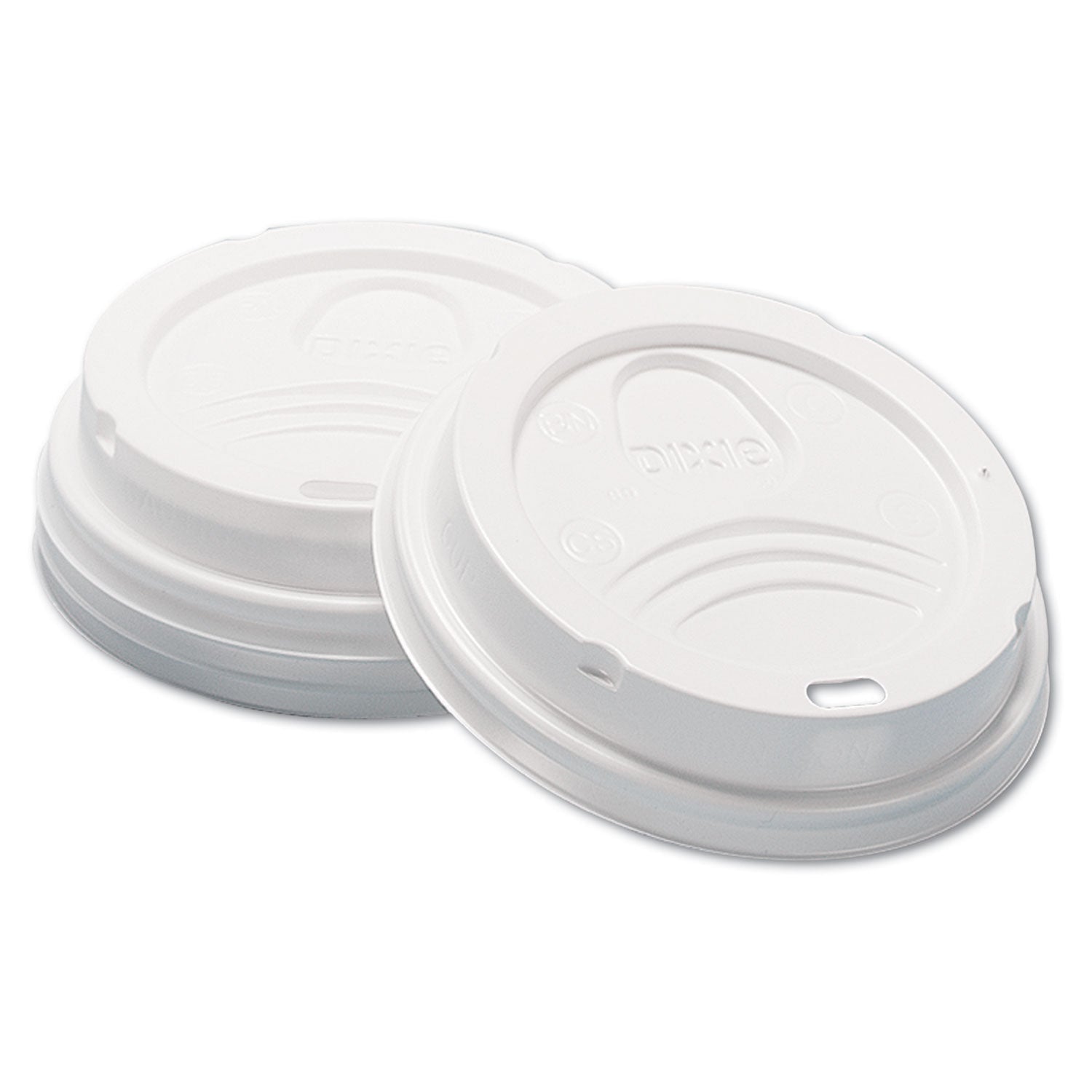 Dixie Dome Hot Drink Lids, Fits 8 oz Cups, White, 100/Sleeve, 10 Sleeves/Carton (D9538)