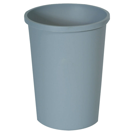 Rubbermaid Commercial Untouchable Large Plastic Round Waste Receptacle, 11 gal, Plastic, Gray (2947GRA)