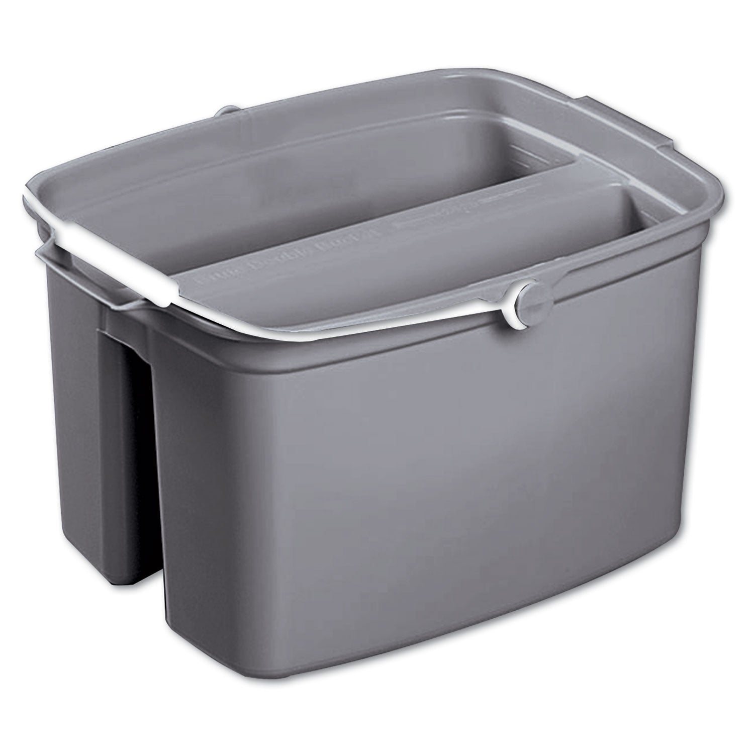 Rubbermaid Commercial Double Utility Pail, 17 qt, Plastic, Gray (2617GRA)