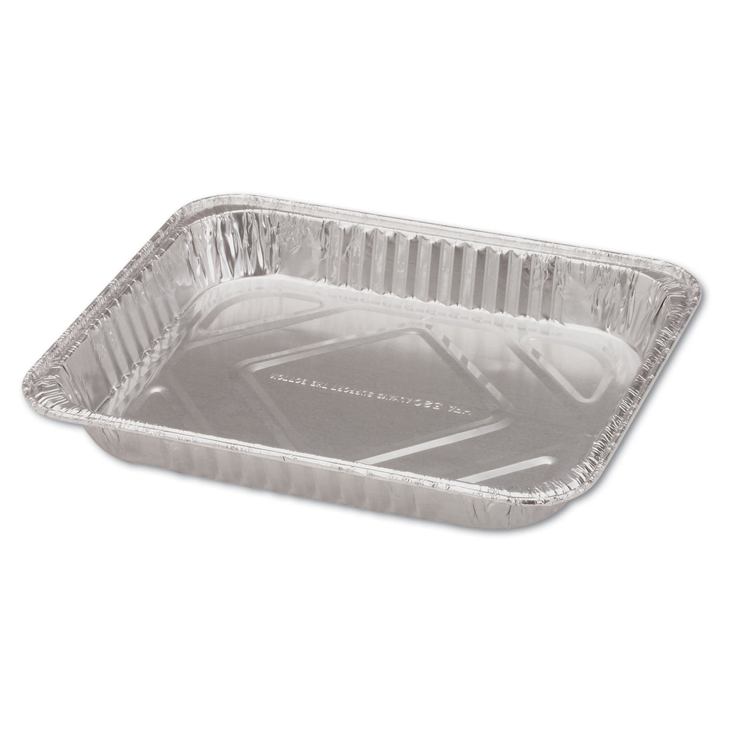 HFA Aluminum Steam Table Pans, Half-Size Shallow, 1.69" Deep, 10.38 x 12.75, 100/Carton (32035)