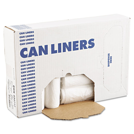 High-Density Can Liners with AccuFit Sizing, 23 gal, 14 mic, 29" x 45", Natural, 25 Bags/Roll, 10 Rolls/Carton (Z5845HNR01)