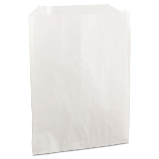 Bagcraft Grease-Resistant Single-Serve Bags, 6" x 0.75" x 7.25", White, 2,000/Carton (450019)