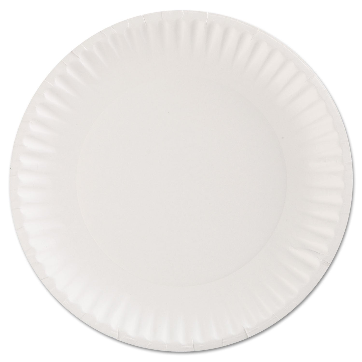 AJM Paper Plates, 9" dia, White, 100/Pack (PP9GRAWHPK)