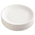 AJM Paper Plates, 9" dia, White, 100/Pack (PP9GRAWHPK)