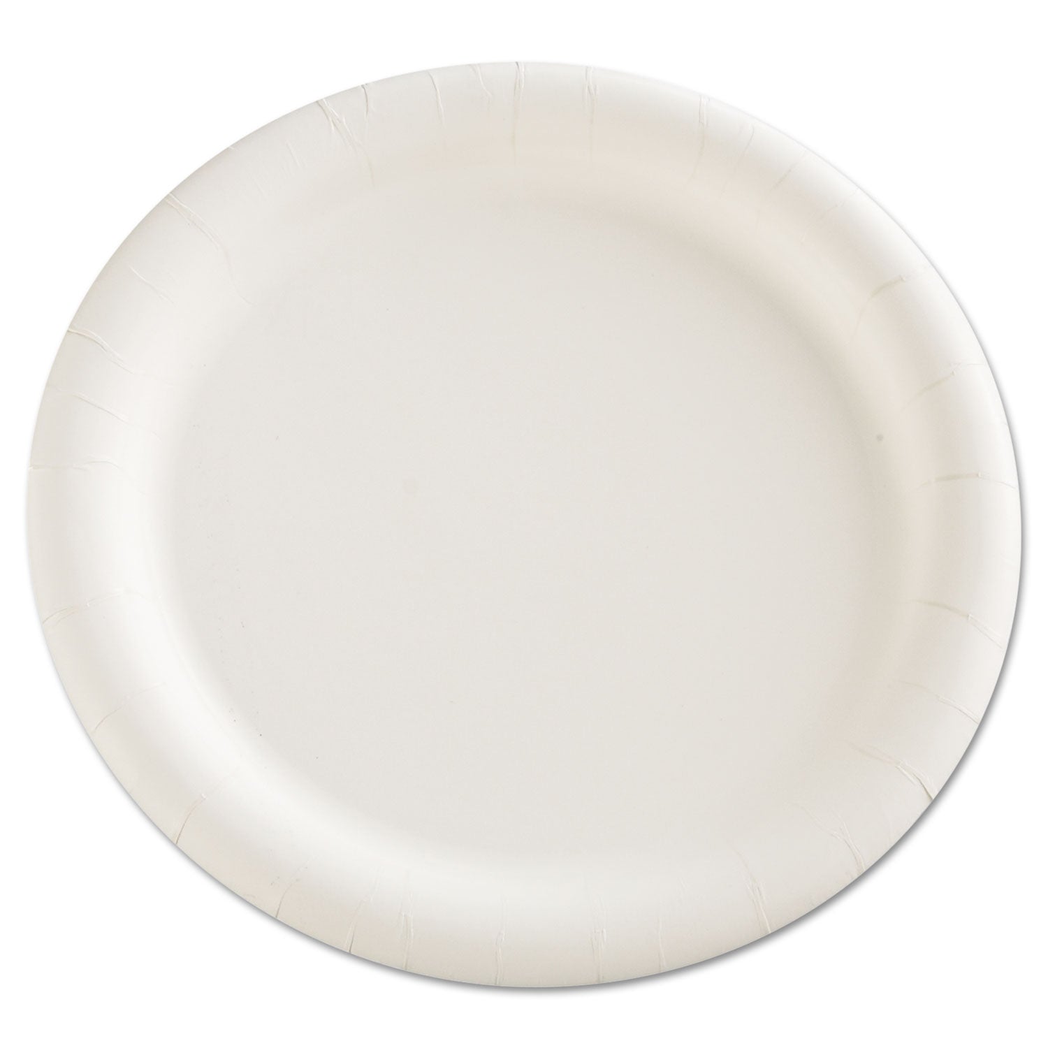 AJM Premium Coated Paper Plates, 9" dia, White, 125/Pack, 4 Packs/Carton (CP9AJCWWH14)