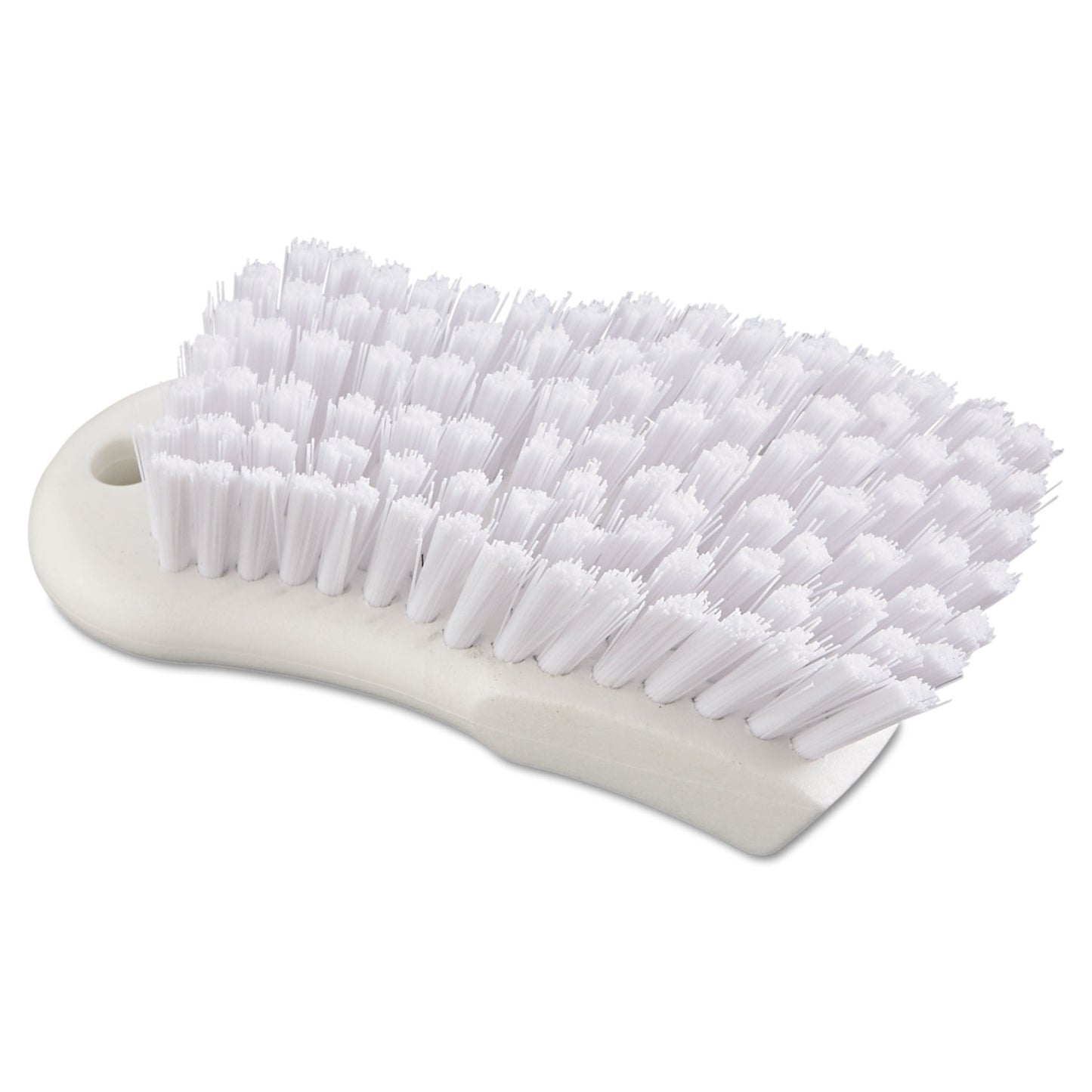 Boardwalk Scrub Brush, White Polypropylene Bristles, 6" Brush, 6" Handle (FSCBWH)