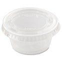 Dart Portion/Souffle Cup Lids, PET, Fits 1.5 oz to 2.5 oz Cups, Clear, 2,500/Carton (PL200N)