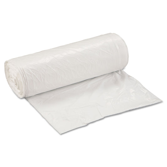 Inteplast Group Low-Density Commercial Can Liners, 30 gal, 0.8 mil, 30" x 36", White, Interleaved Roll, 25 Bags/Roll, 8 Rolls/Carton (SL3036XHW)