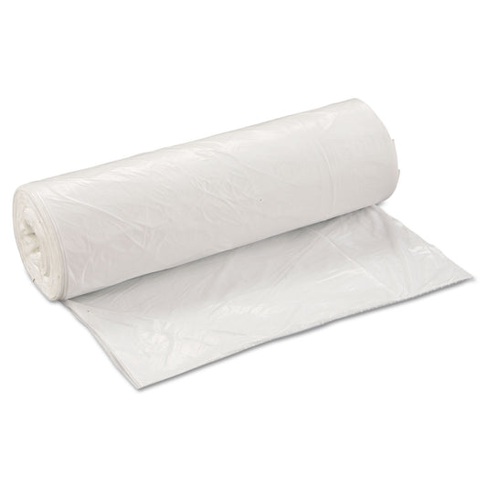 Inteplast Group Low-Density Commercial Can Liners, 45 gal, 0.7 mil, 40" x 46", White, Interleaved Roll, 25 Bags/Roll, 4 Rolls/Carton (SL4046XHW2)