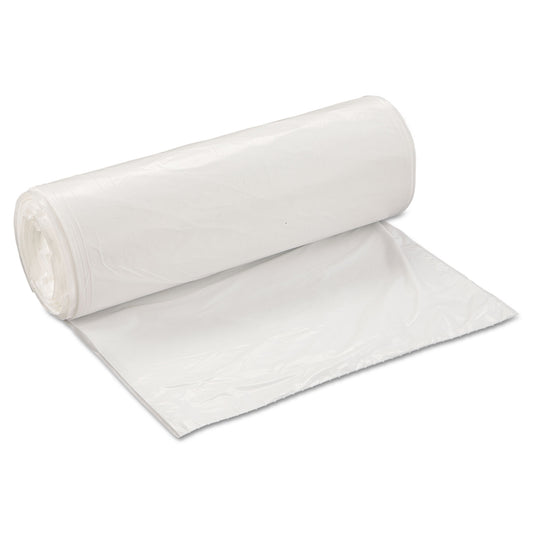 Inteplast Group Low-Density Commercial Can Liners, 60 gal, 0.7 mil, 38" x 58", White, Interleaved Roll, 25 Bags/Roll, 4 Rolls/Carton (SL3858XHW2)