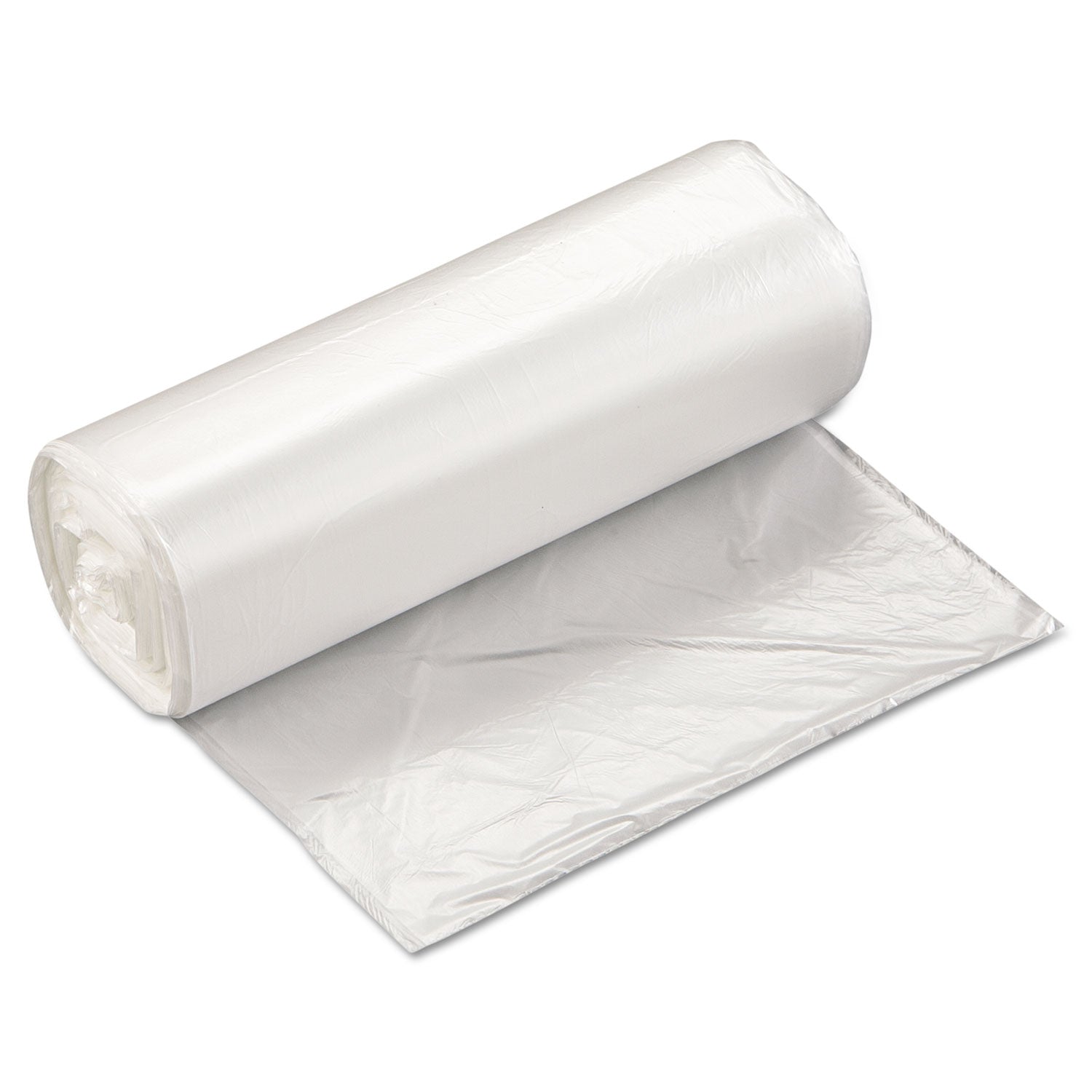 Inteplast Group High-Density Commercial Can Liners, 16 gal, 5 mic, 24" x 33", Natural, Perforated Roll, 50 Bags/Roll, 20 Rolls/Carton (EC2433N)