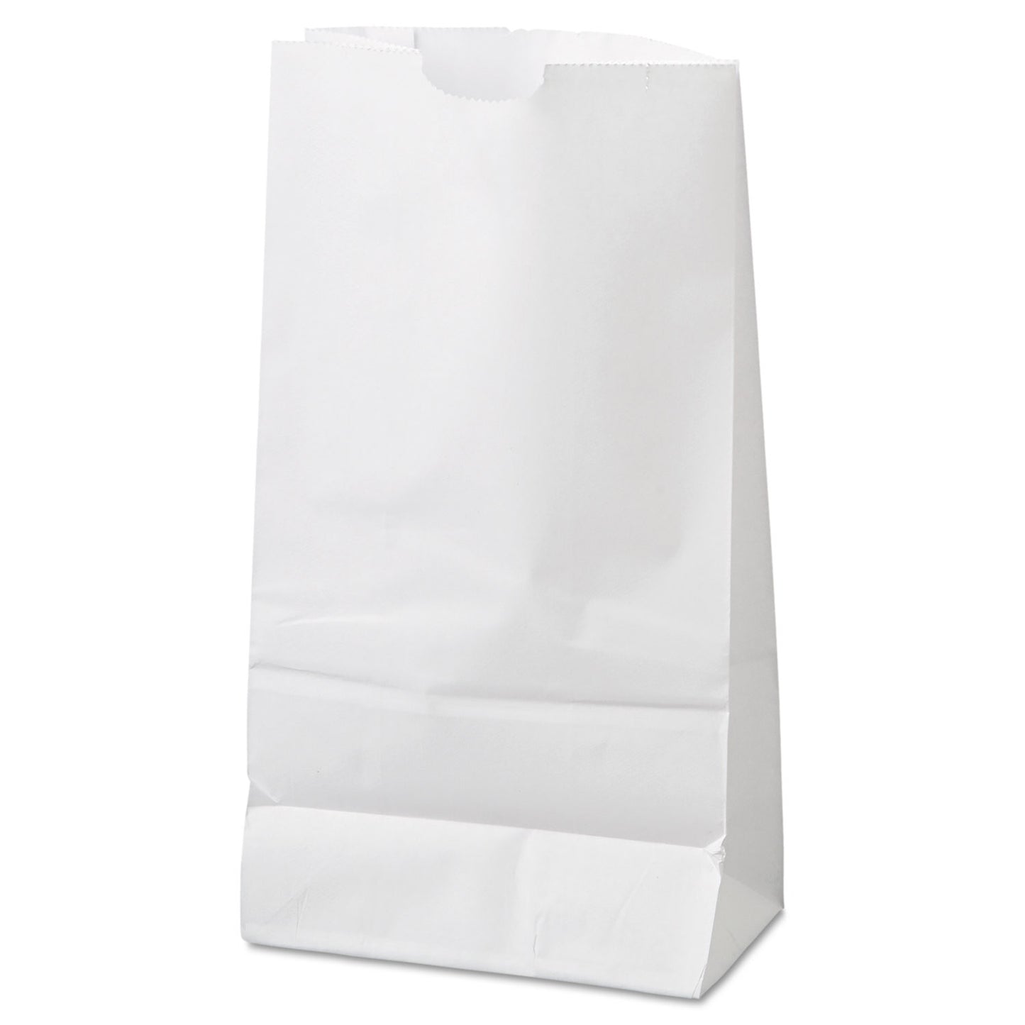 General Grocery Paper Bags, #6 Size, 6" x 3.63" x 11.06", White, 500/Bundle (GW6500)