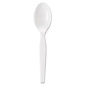 Dixie Individually Wrapped Mediumweight Polystyrene Cutlery, Teaspoons, White, 1,000/Carton (TM23C7)