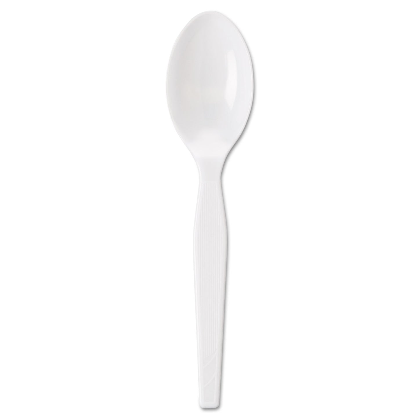 Dixie Individually Wrapped Mediumweight Polystyrene Cutlery, Teaspoons, White, 1,000/Carton (TM23C7)