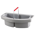 Rubbermaid Commercial Maid Caddy, Two Compartments, 16 x 9 x 5, Gray (2649GRA)