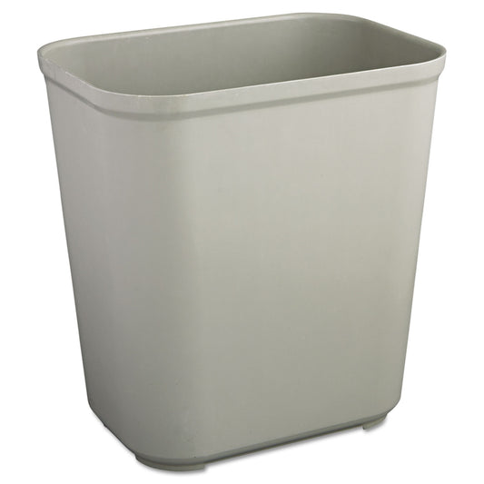 Rubbermaid Commercial Fire Resistant Wastebasket, 7 gal, Fiberglass, Gray (2543GRA)