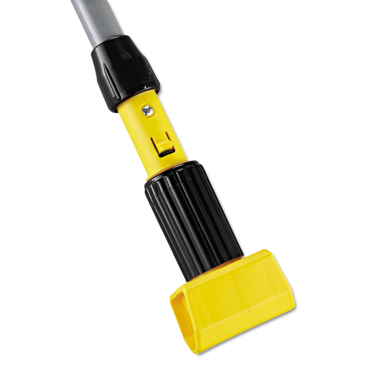 Rubbermaid Commercial Gripper Vinyl-Covered Aluminum Mop Handle, 1.13" dia x 60", Gray/Yellow (H236)