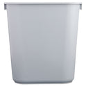 Rubbermaid Commercial Deskside Plastic Wastebasket, 3.5 gal, Plastic, Gray (2955GRA)