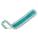 Rubbermaid HYGEN Dust Mop Heads With Fringe, Green, 48", Microfiber (Q449)