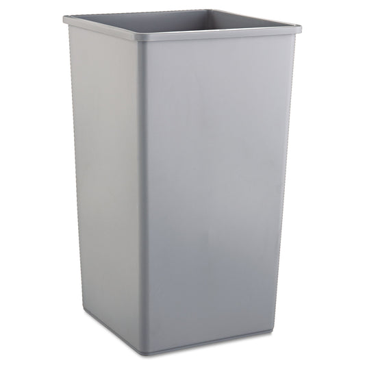 Rubbermaid Commercial Untouchable Square Waste Receptacle, 50 gal, Plastic, Gray (3959GRA)