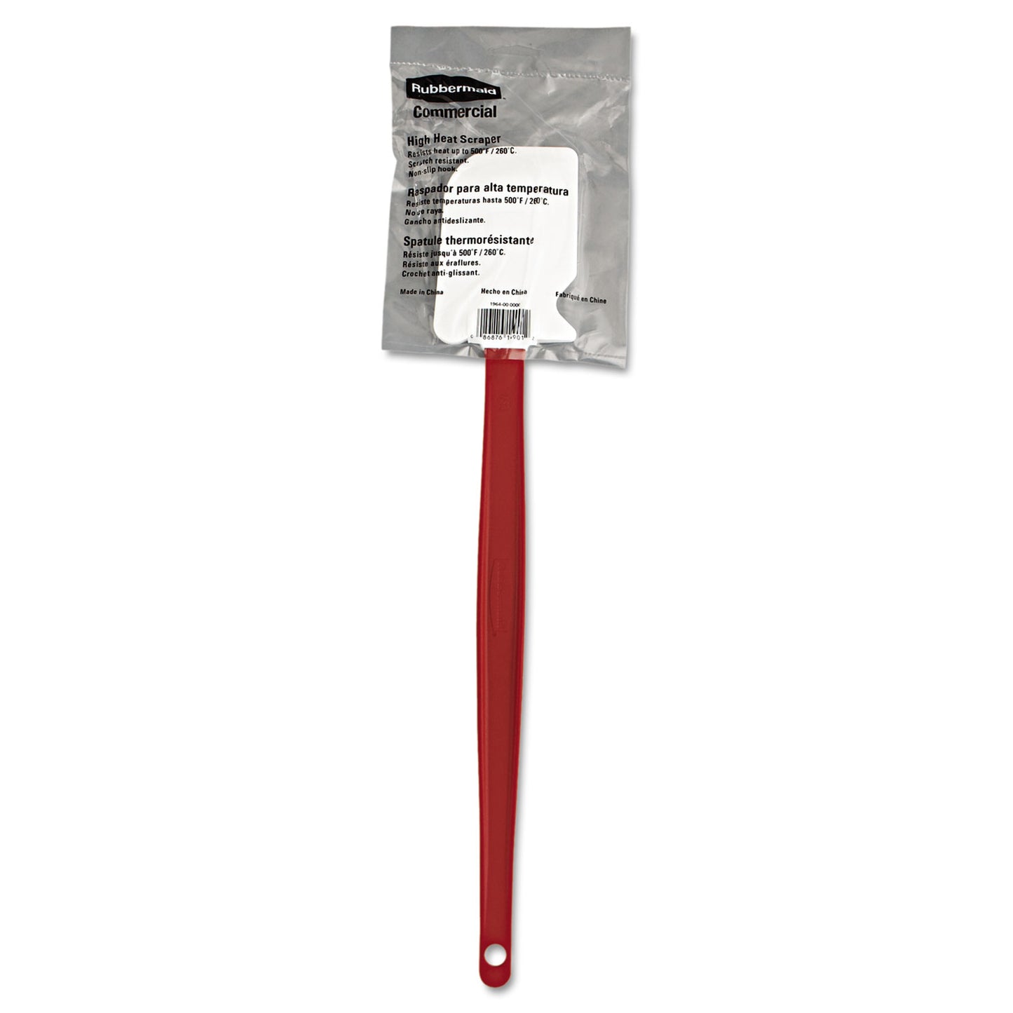 Rubbermaid Commercial High-Heat Cook's Scraper, 16 1/2", Red/White (1964RED)