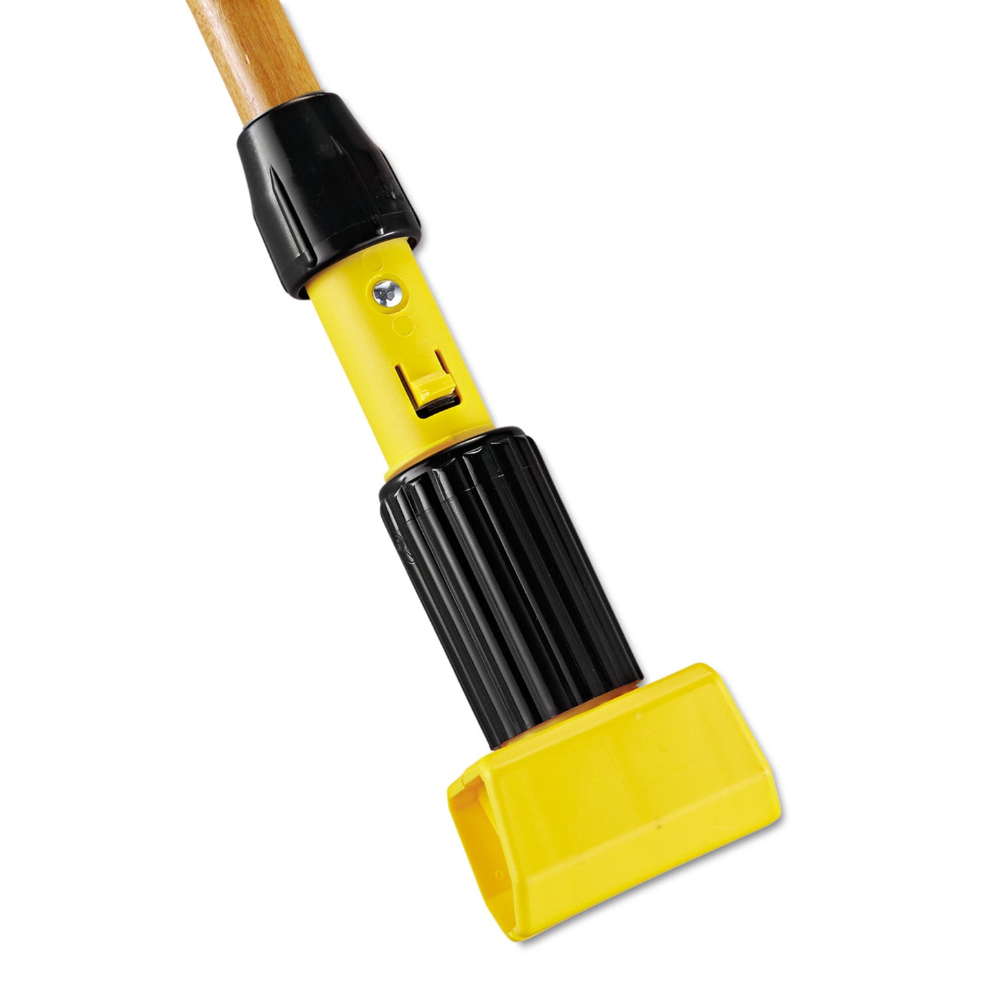 Rubbermaid Commercial Gripper Hardwood Mop Handle, 1.13" dia x 60", Natural/Yellow (H216)