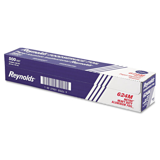 Reynolds Metro Aluminum Foil Roll, Heavy Duty Gauge, 18" x 500 ft (624M)