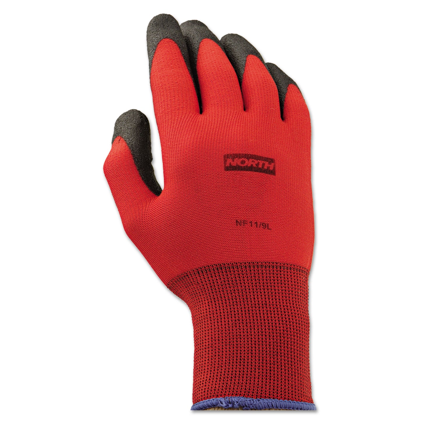 NorthFlex Red Foamed PVC Gloves, Red/Black, Size 9/Large, 12 Pairs (NF119L)