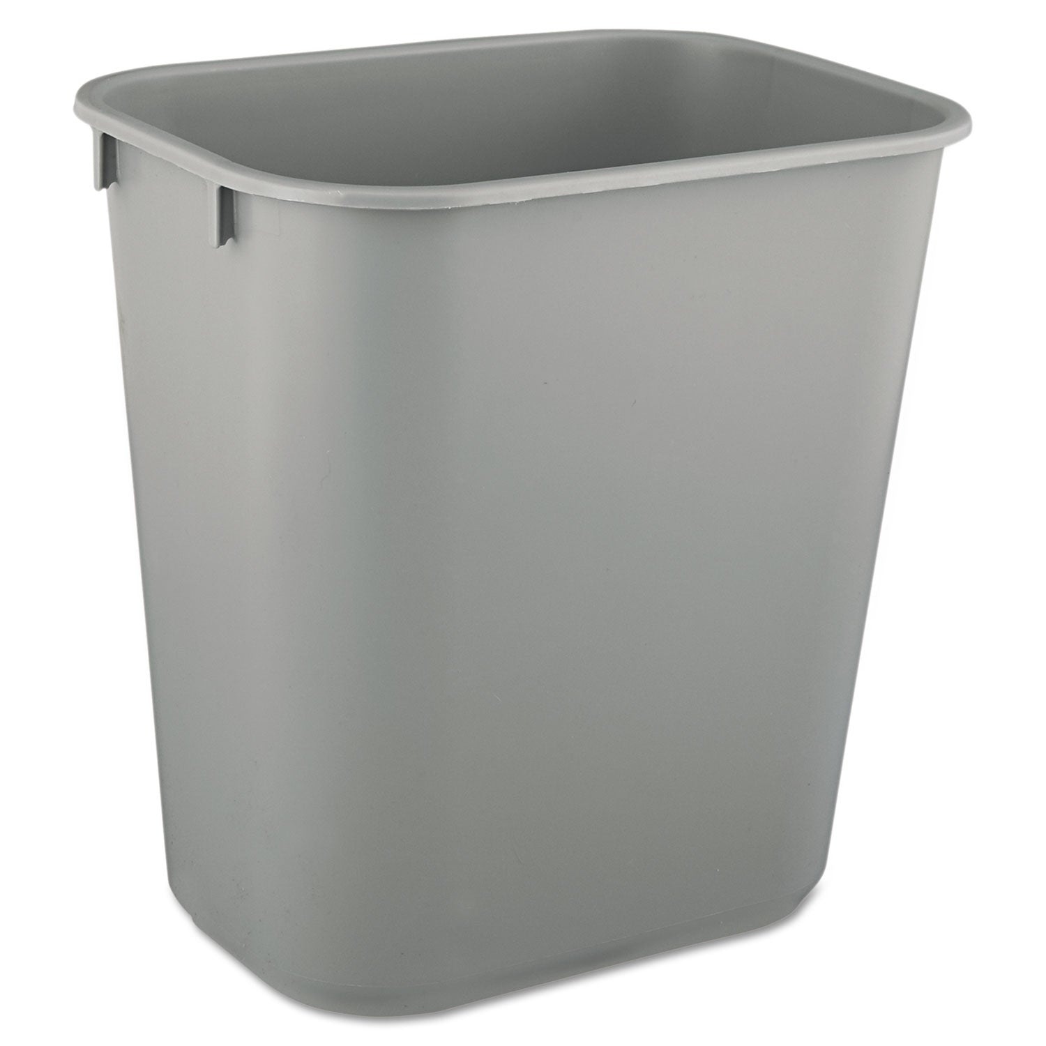 Rubbermaid Commercial Deskside Plastic Wastebasket, 3.5 gal, Plastic, Gray (2955GRA)