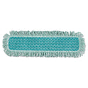 Rubbermaid HYGEN Microfiber Fringed Dust Mop Pad, 24w x 9d, Green (Q42600GR00)