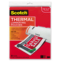 Scotch Laminating Pouches, 3 mil, 9" x 11.5", Gloss Clear, 20/Pack (TP385420)