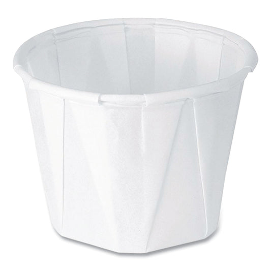 SOLO Paper Portion Cups, ProPlanet Seal, 1 oz, White, 250/Bag, 20 Bags/Carton (100)