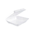 Dart Foam Hinged Lid Containers, 7.5 x 8 x 2.2, White, 200/Carton (80HT1R)