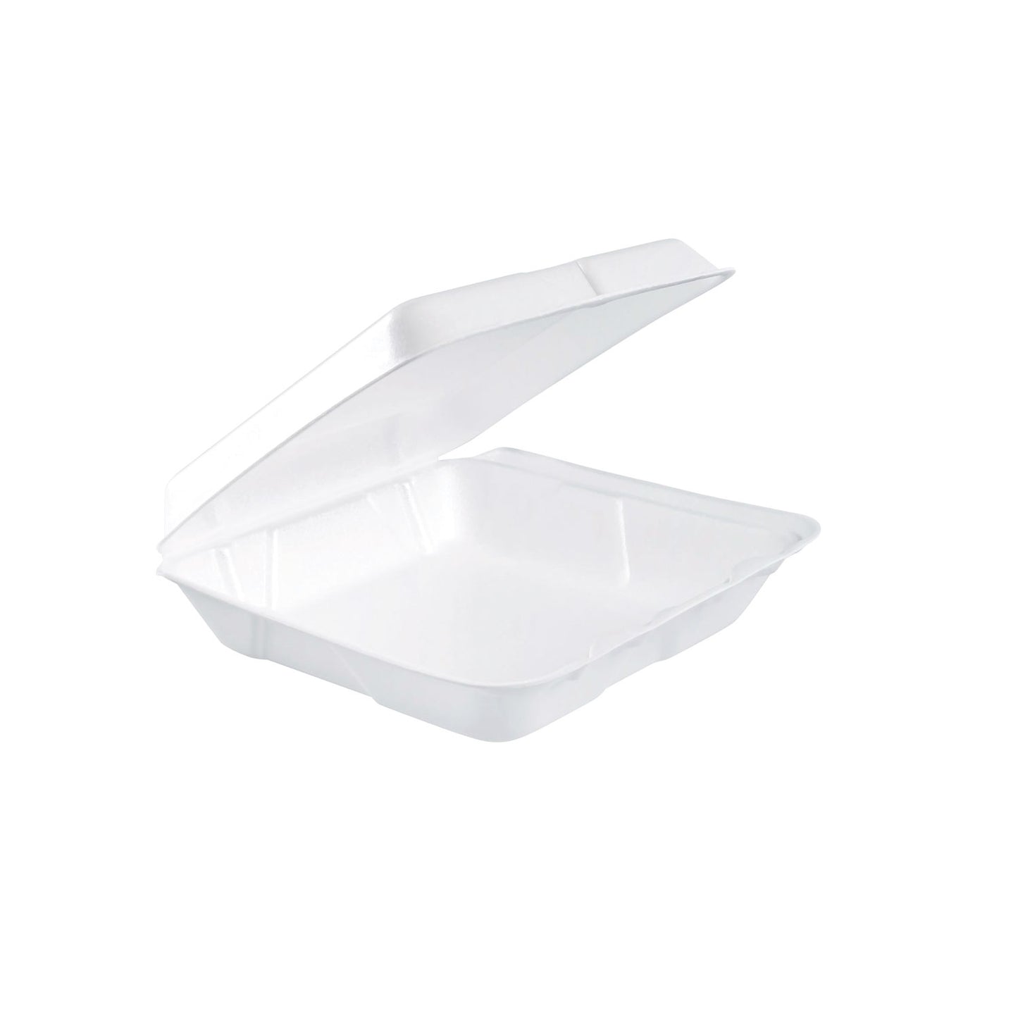 Dart Foam Hinged Lid Containers, 7.5 x 8 x 2.2, White, 200/Carton (80HT1R)