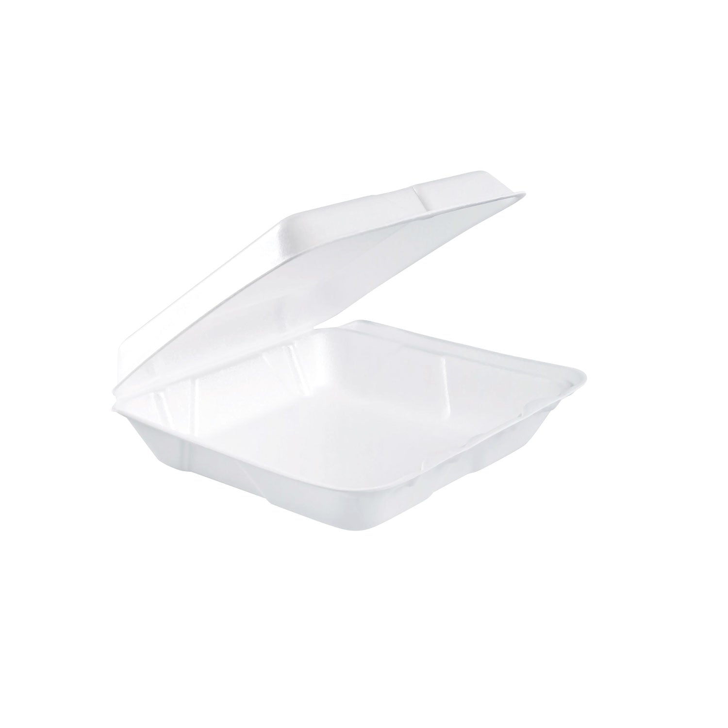 Dart Foam Hinged Lid Containers, 7.5 x 8 x 2.2, White, 200/Carton (80HT1R)