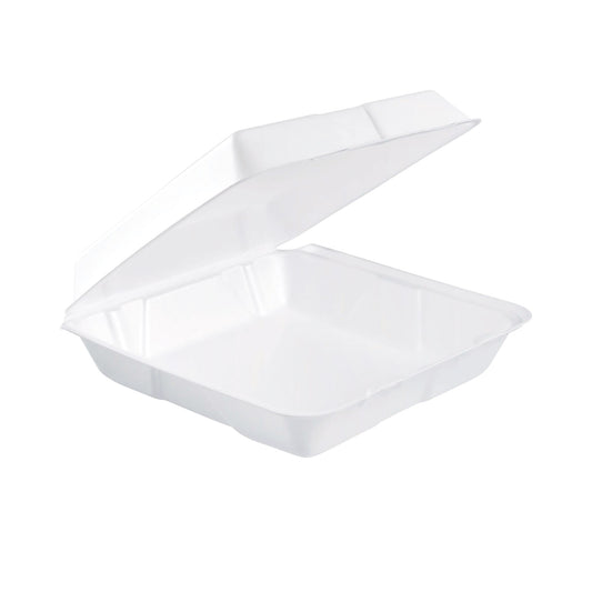 Dart Foam Hinged Lid Containers, 9.25 x 9.5 x 3, 200/Carton (95HT1R)