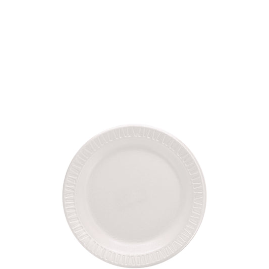 Dart Mediumweight Foam Dinnerware, Plate, 6" dia, White, 125/Pack (6PWQRPK)