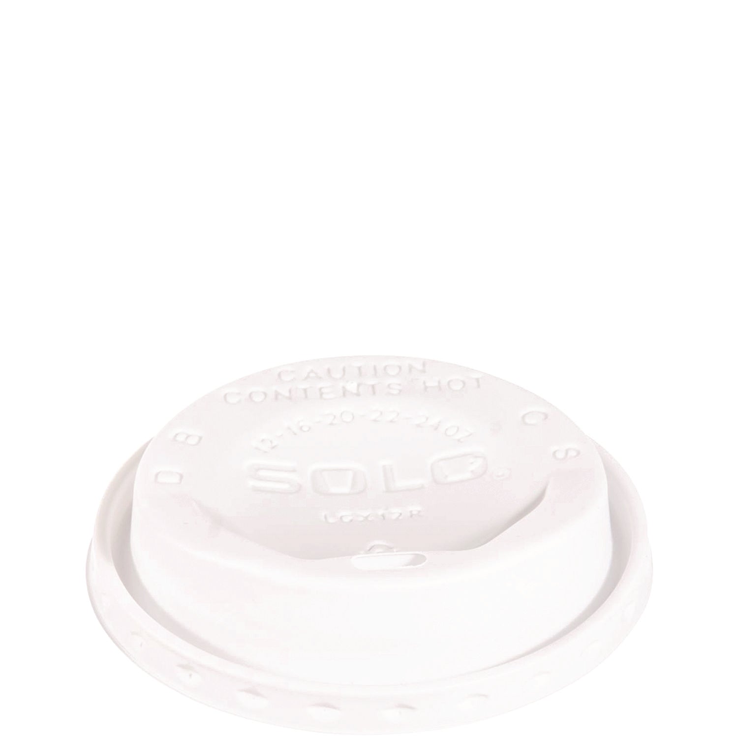 SOLO The Gourmet Lid Hot Cup Lids for Trophy Plus, Fits 12 oz to 20 oz, White, 1,500/Carton (LGXW2)