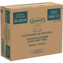 Dart Ultra Clear Dome Cold Cup Lids, Fits 16 oz to 24 oz Cups, PET, Clear, 1,000/Carton (DLR626CT)