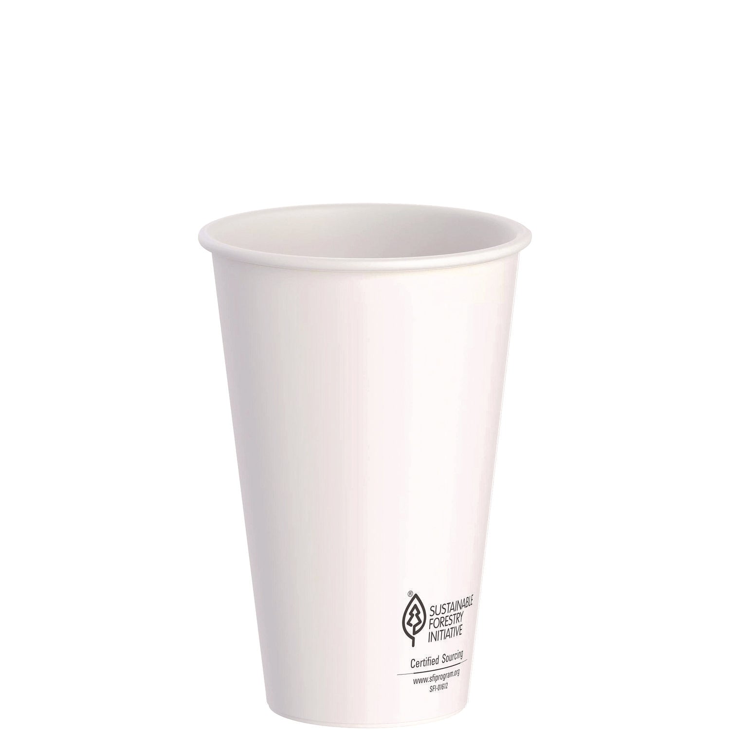 SOLO Thermoguard Insulated Paper Hot Cups, 16 oz, White Sustainable Forest Print, 30/Pack (DWTG16W)