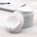 SOLO The Gourmet Lid Hot Cup Lids for Trophy Plus, Fits 12 oz to 20 oz, White, 1,500/Carton (LGXW2)