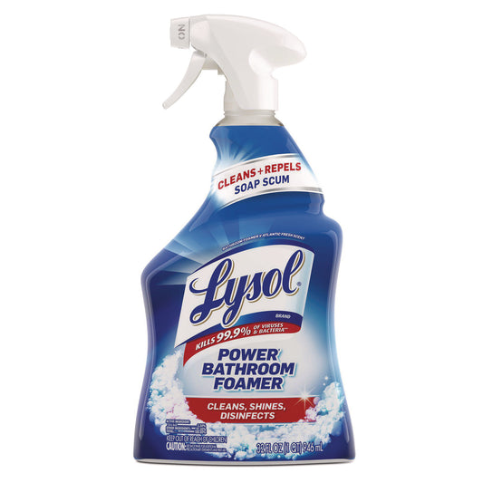 LYSOL Brand Disinfectant Power Bathroom Foamer, Liquid, Atlantic Fresh, 32 oz Spray Bottle (02699)