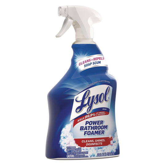 LYSOL Brand Disinfectant Power Bathroom Foamer, Liquid, Atlantic Fresh, 32 oz Spray Bottle (02699)