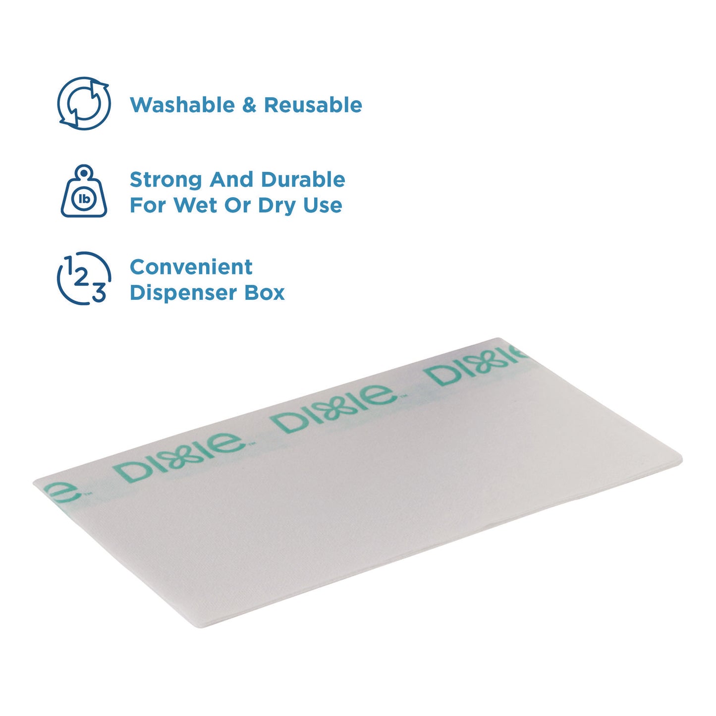 Dixie H700 Disposable Foodservice Towel, 13 x 24, Unscented, Green/White, 150/Carton (29416)