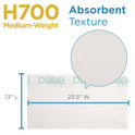 Dixie H700 Disposable Foodservice Towel, 13 x 24, Unscented, Green/White, 150/Carton (29416)