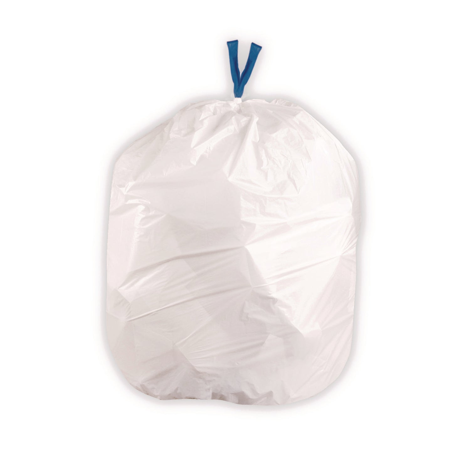 BlueCollar Drawstring Trash Bags, Drawstring, 13 gal, 24" x 28", White, 40 Bags/Roll, 2 Rolls/Box (N4828EWRC1)